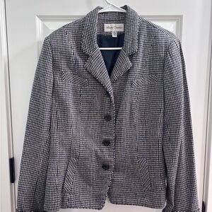 Vintage Hillary Charles Houndstooth Blazer Women’s Size 14
